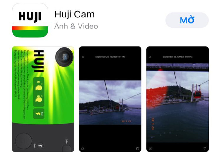Huji Cam - App chỉnh màu ảnh đẹp trên iPhone, Android