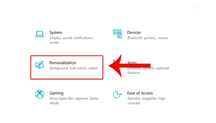 Chọn Personalization