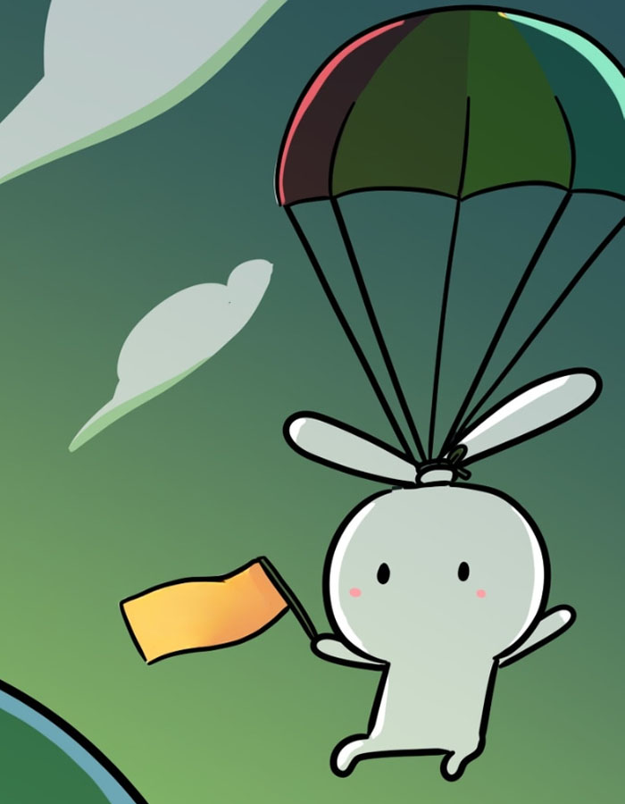 Mẫu avatar Thỏ Bảy Màu cute, meme