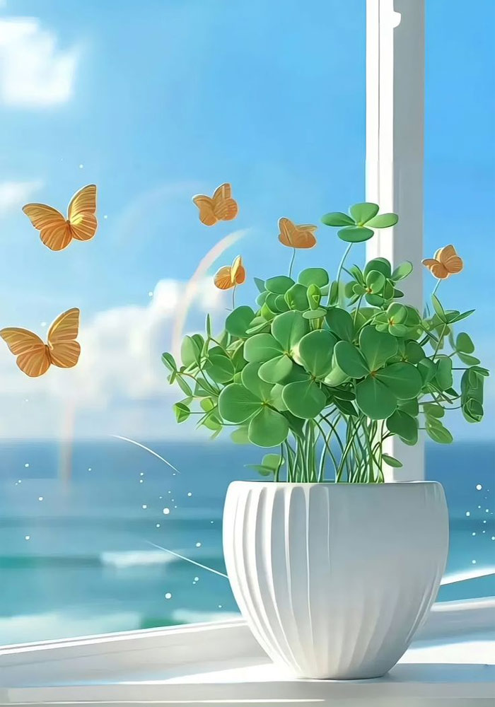 Avatar cỏ 4 lá đơn giản