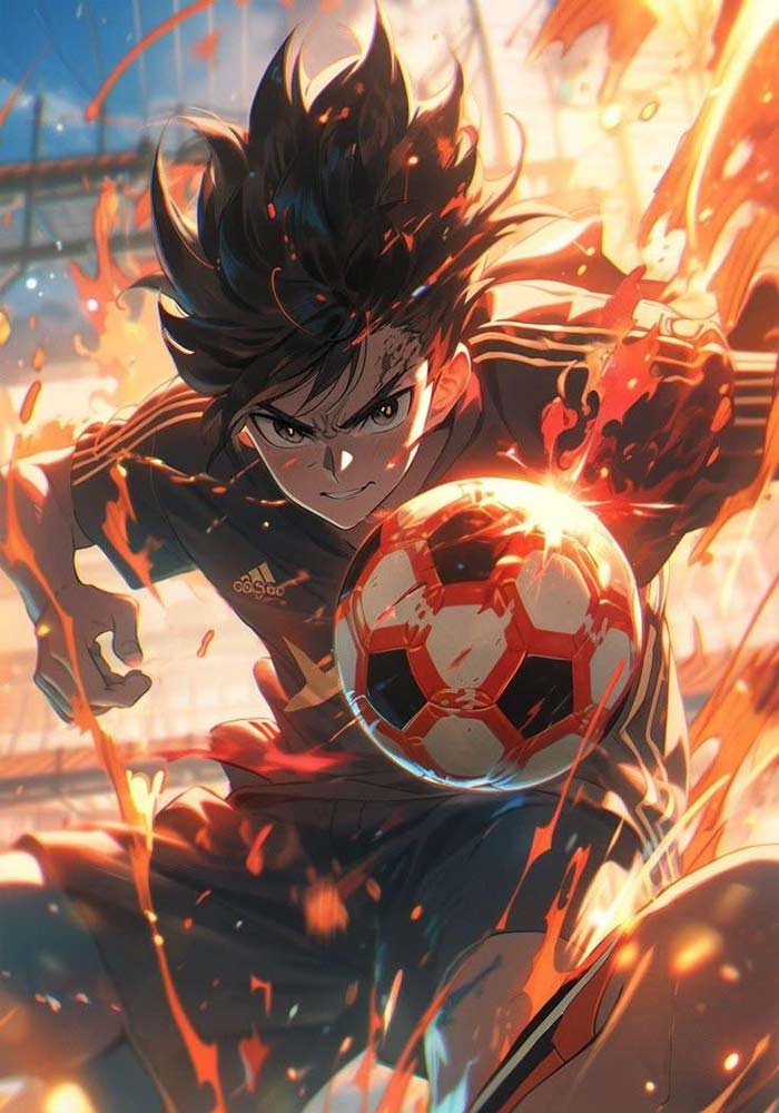 Ảnh đại diện bóng đá đẹp anime ngầu lòi