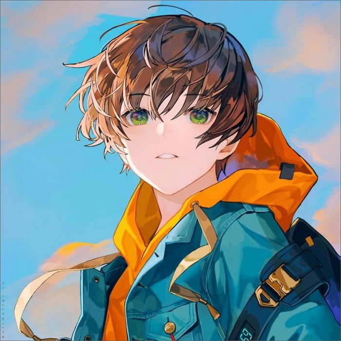 Avatar anime nam cute học sinh