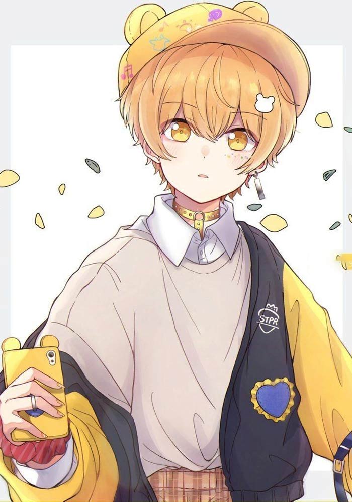 Avatar anime nam cute mặt mèo dễ thương