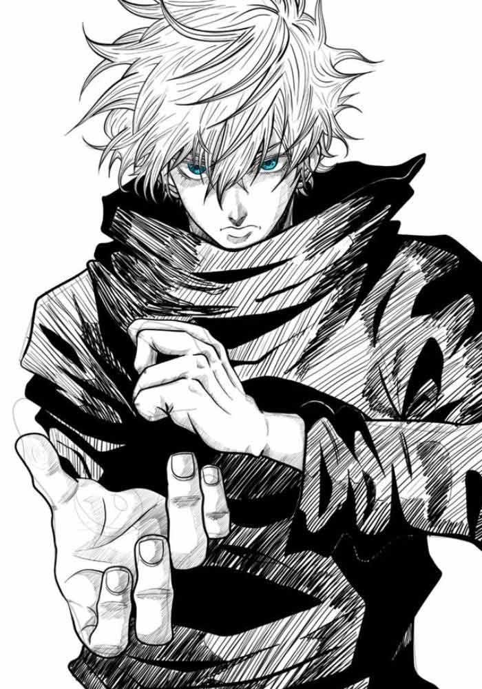 avatar anime nam đen trắng che mặt ngầu