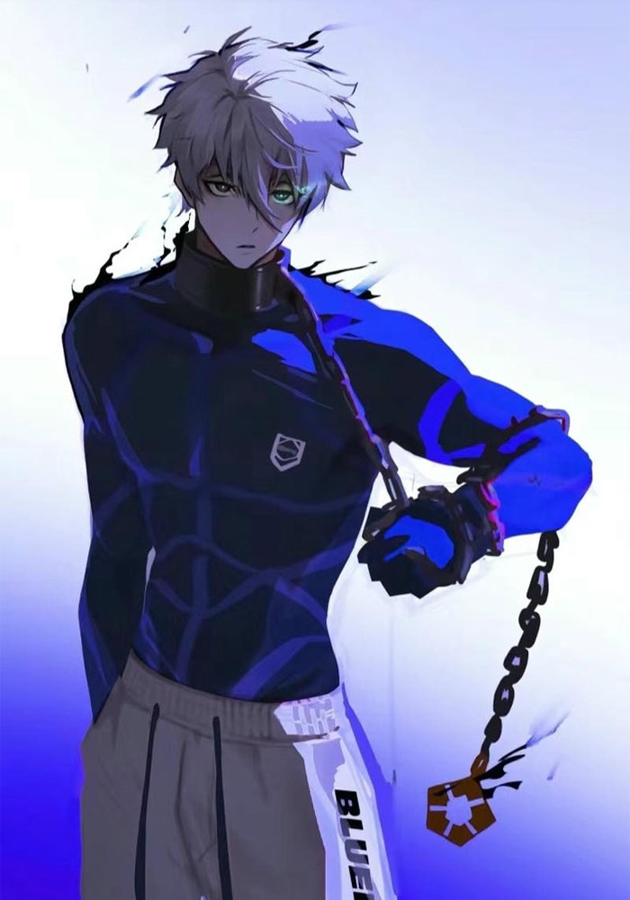 Avatar anime nam ngầu che mặt tay cầm xích