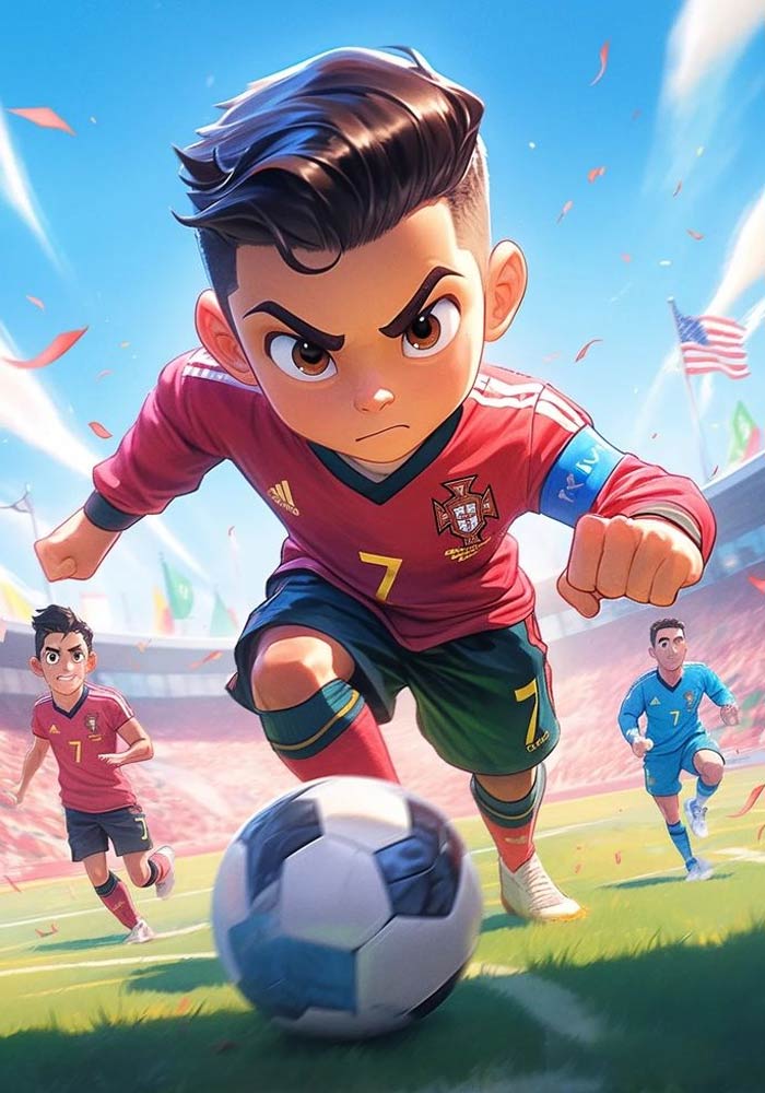 avatar bóng đá đẹp anime cute dễ thương