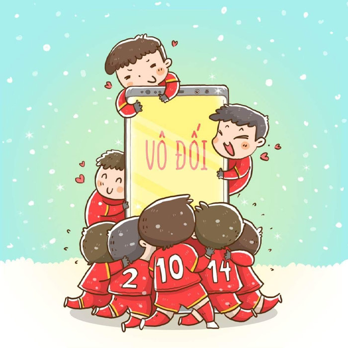 Avatar bóng đá đẹp chibi anime style cho đội nhóm