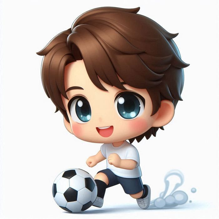 Avatar bóng đá đẹp chibi dễ thương cho nam