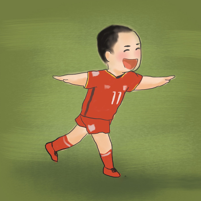 Avatar bóng đá nam đẹp vẽ chibi