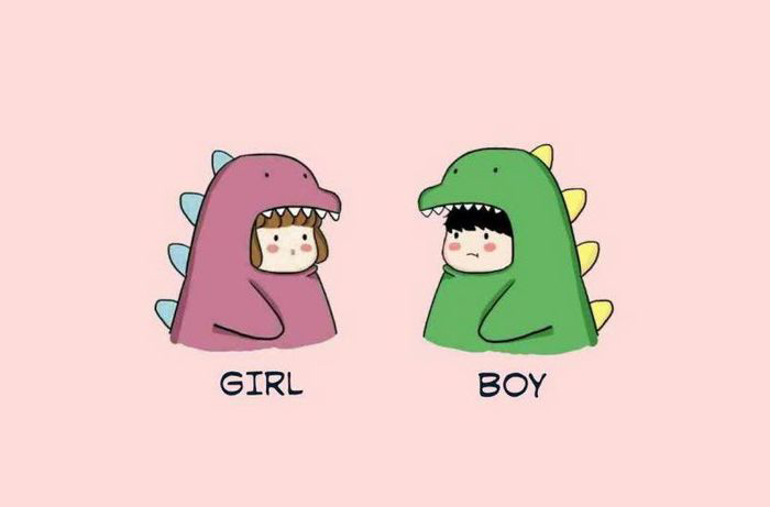 avatar cặp khủng long cute