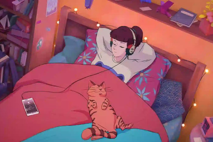 avatar chill phòng ngủ