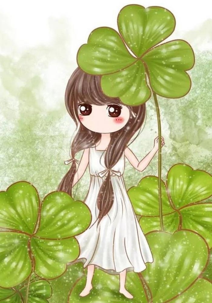 Tải ngay avatar cỏ 4 lá cute cho điện thoại