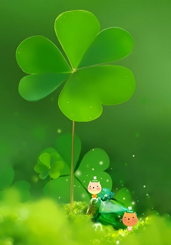 Avatar cỏ 4 lá dễ thương, thu hút may mắn