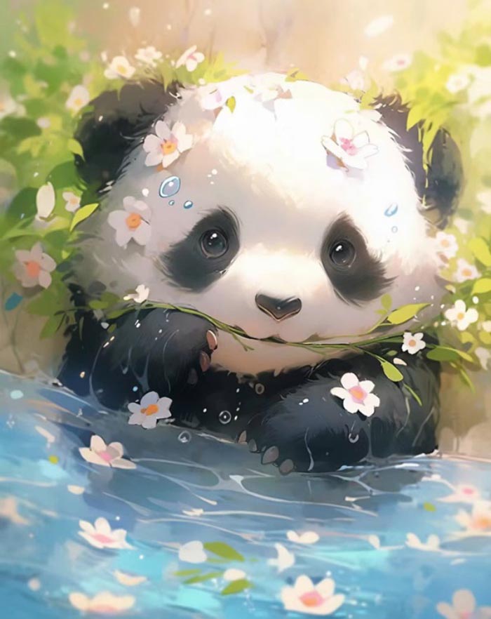 avatar gấu trúc chibi