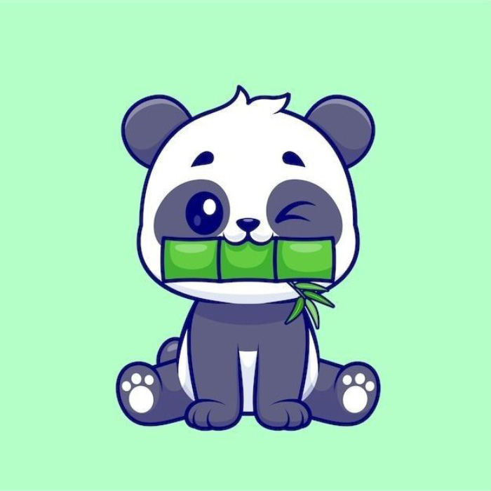 avatar gấu trúc cute cho facebook