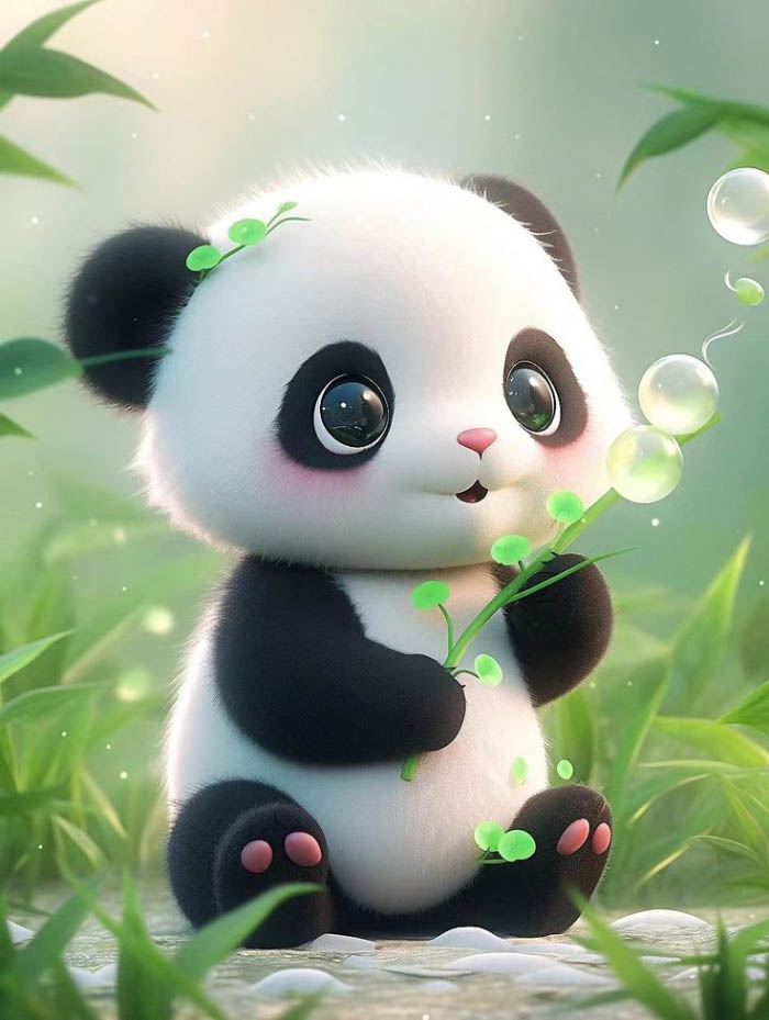 avatar gấu trúc đeo kính