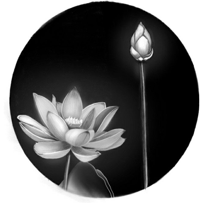 Hình ảnh avatar hoa sen đen cho nam đơn giản nhưng đẹp