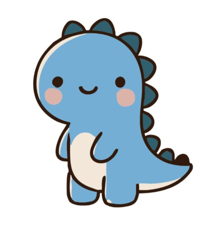 avatar khủng long đen cute