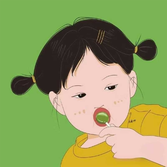 Avatar xàm vô tri em bé ngậm kẹo mút cute