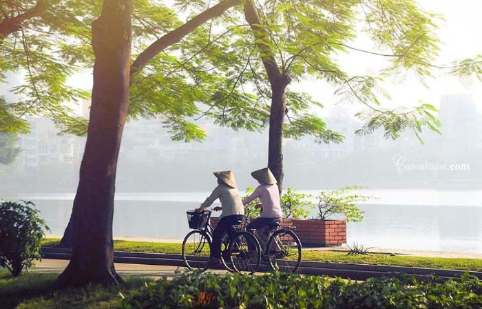 Ảnh Hà Nội đạp xe