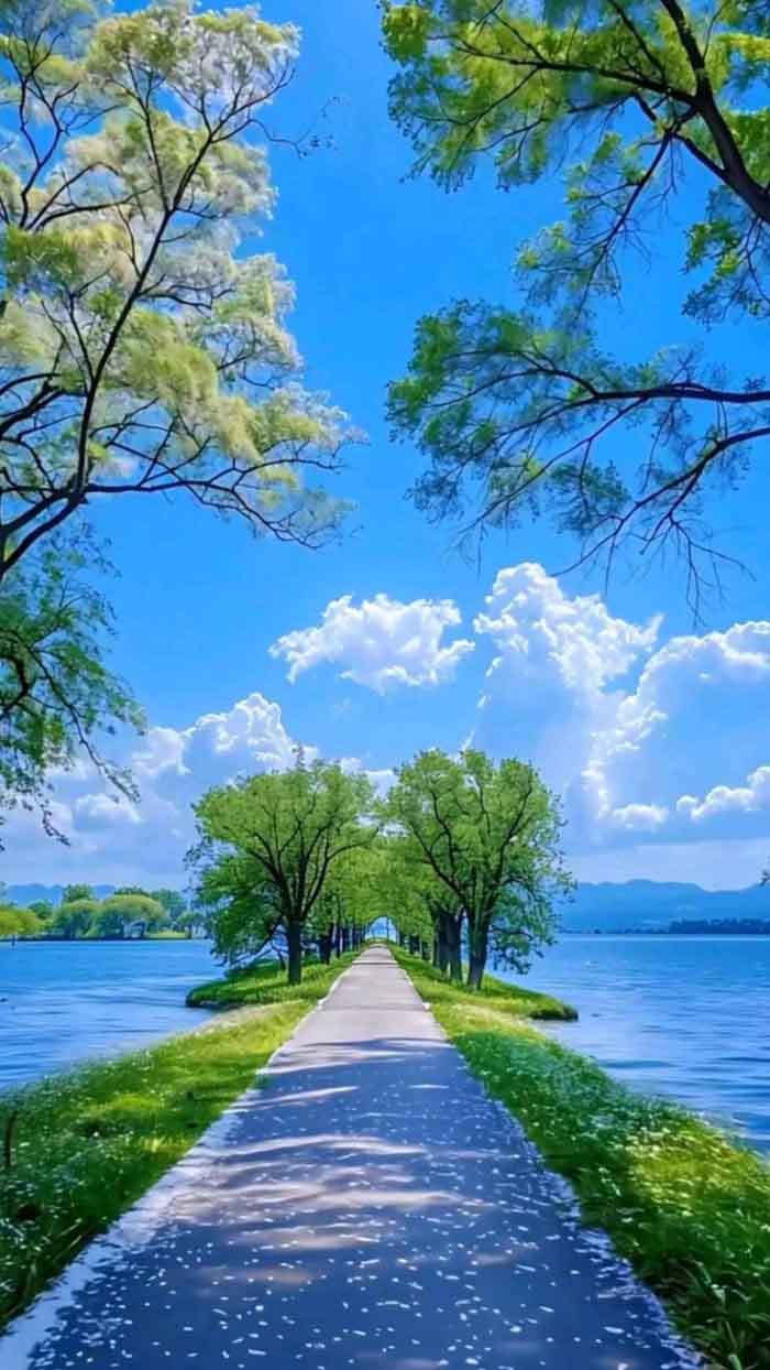 Ảnh cây xanh hồ