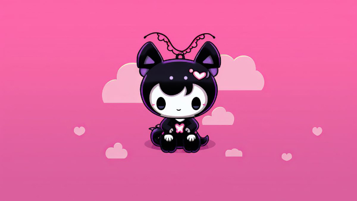 Ảnh kuromi tối giản