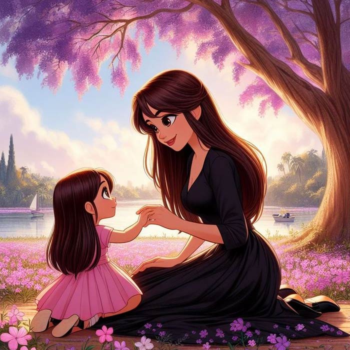 Ảnh mẹ dạy con làm bánh