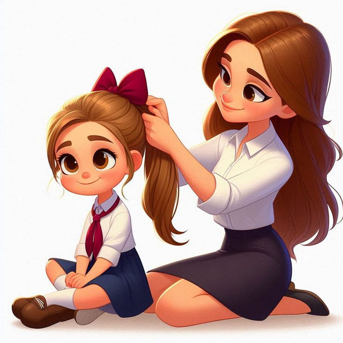 Ảnh mẹ và con ở công viên