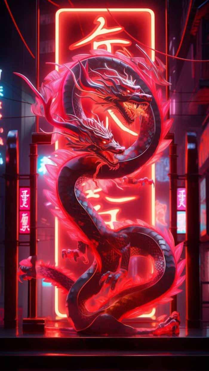 Ảnh con rồng vàng xanh