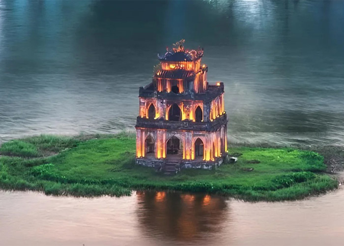 Tháp Rùa hồ gươm huyền ảo