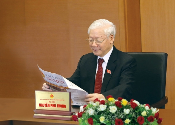ảnh bác trọng đang họp