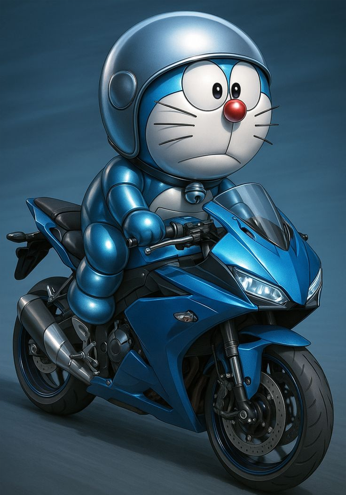 Hình ảnh Doraemon lái xe