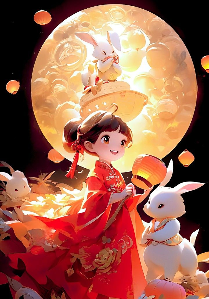 Ảnh Trung thu do AI vẽ
