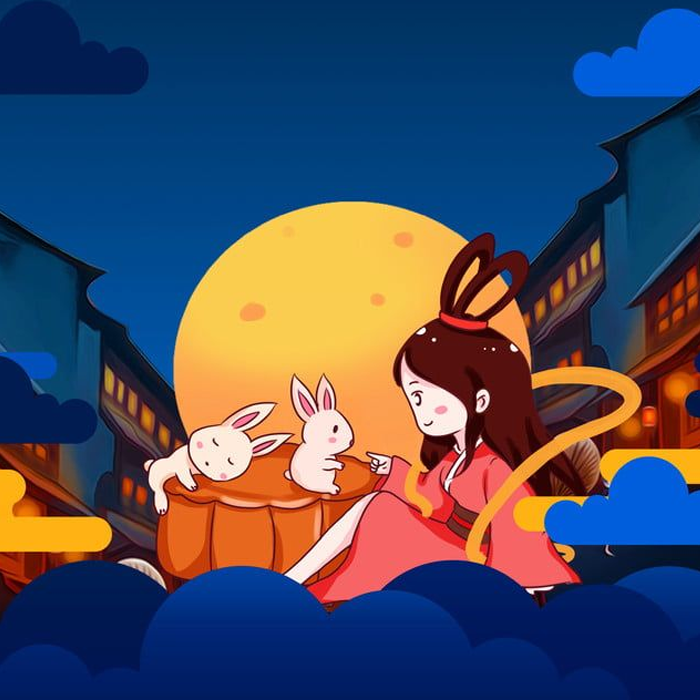 Ảnh Trung thu chị Hằng và chú thỏ
