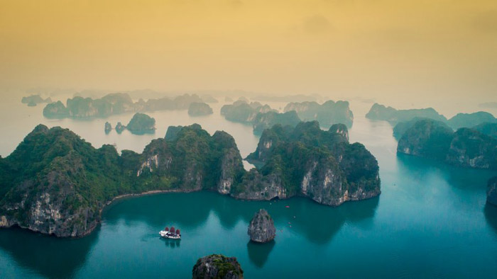 Ảnh vịnh hạ long hoàng hôn