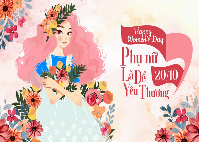 Hình ảnh 20-10 đẹp cho mẹ, vợ, bạn bè
