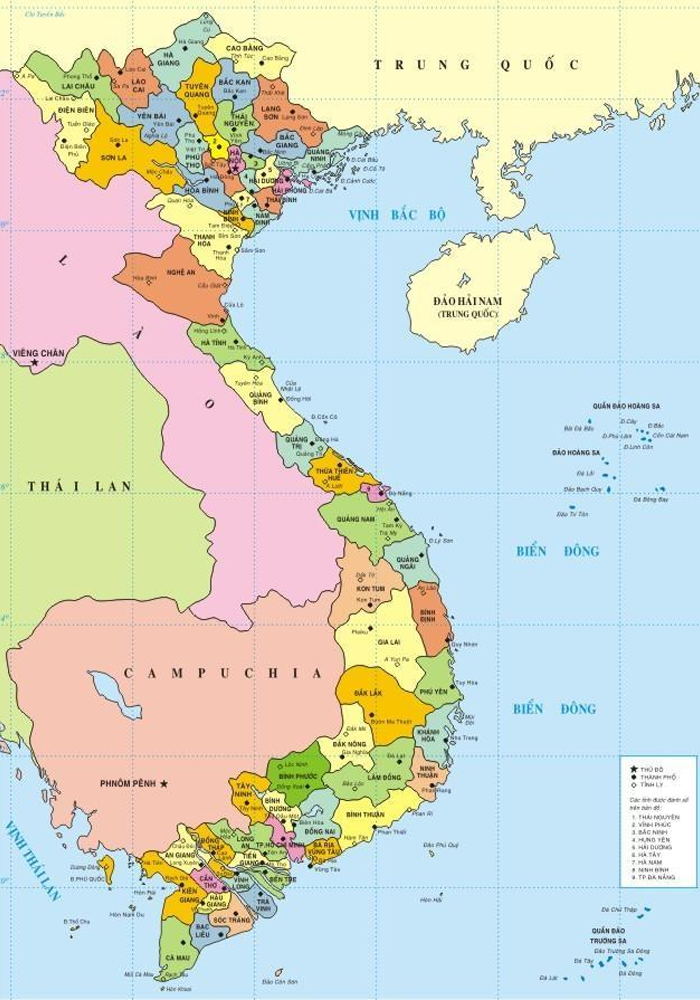 Hình ảnh bản đồ Việt Nam chi tiết