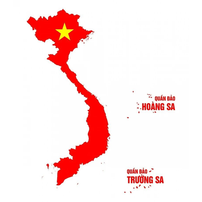 Hình ảnh bản đồ Việt Nam màu đỏ