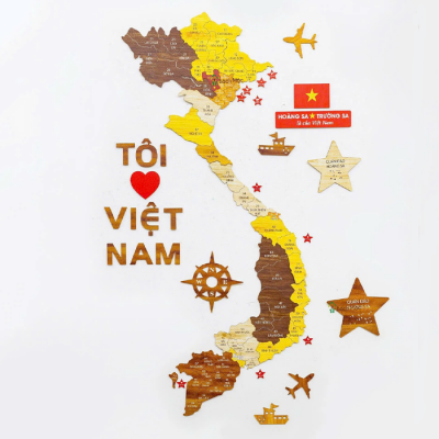 Hình ảnh bản đồ Việt Nam tô màu