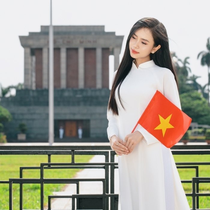 Ảnh check in ở lăng Bác