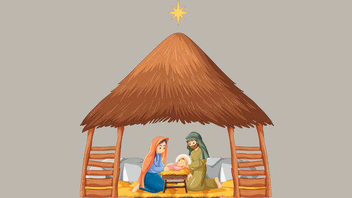 Ảnh giáng sinh với vòng hoa
