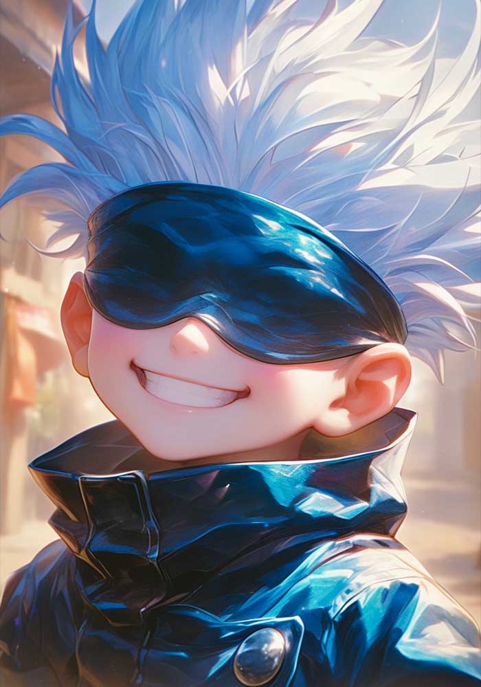 Hình ảnh Gojo phiên bản hoạt hình chibi
