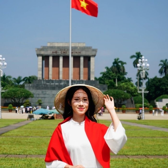 Ảnh check in ở lăng Bác