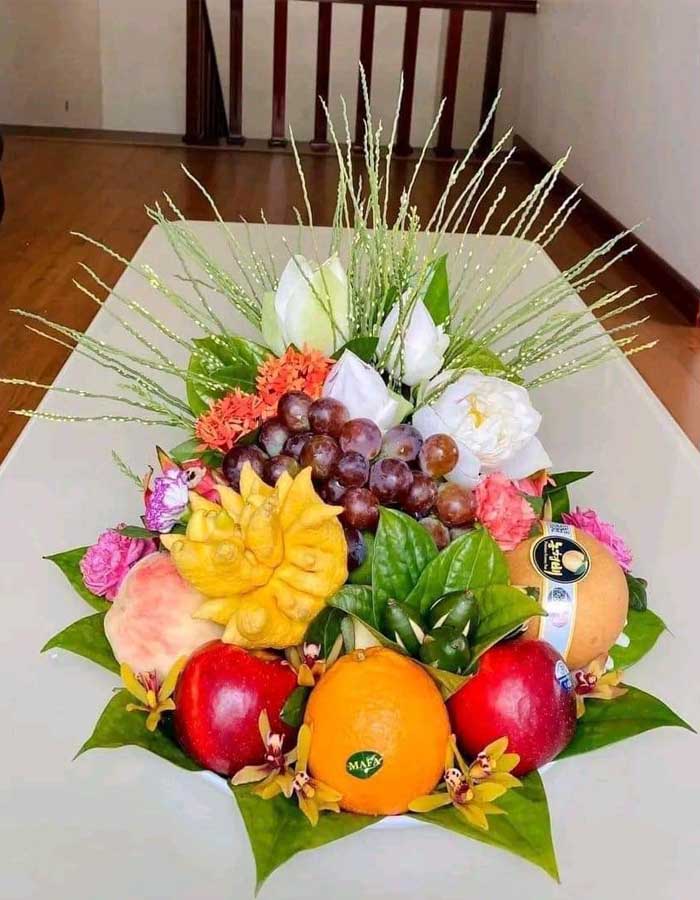 Hình ảnh mâm ngũ quả đẹp nhất đầy sắc màu