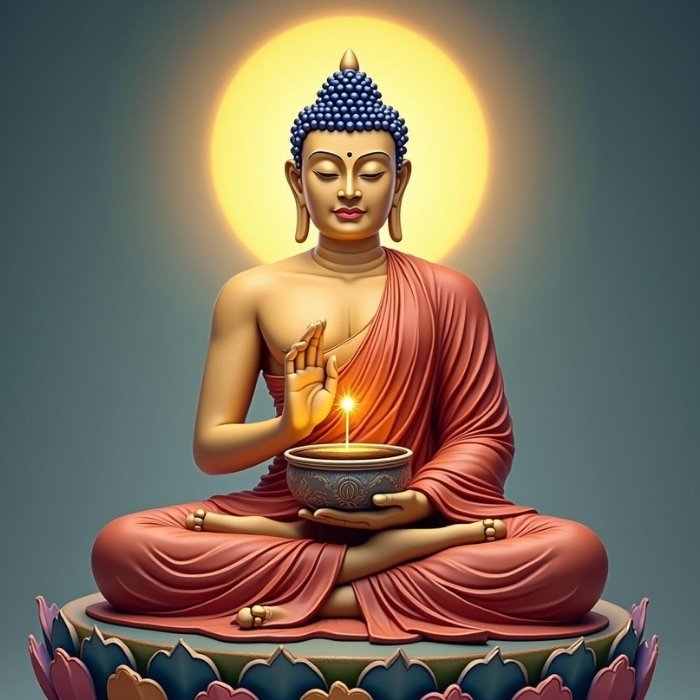 Hình ảnh Phật bình an may mắn trong phong thủy