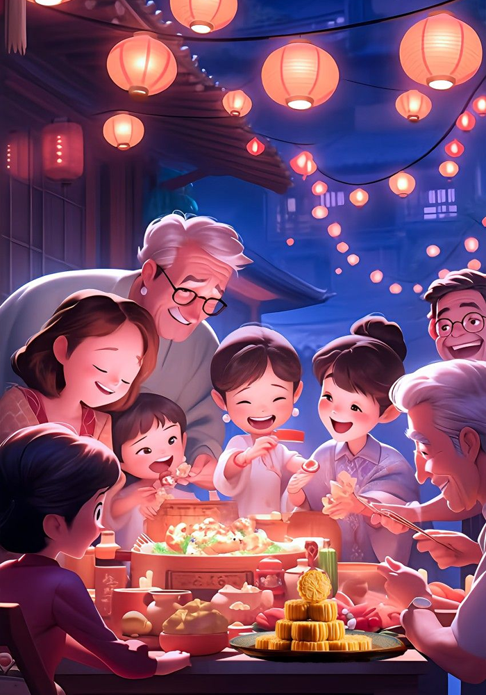 Hình ảnh Trung thu gia đình