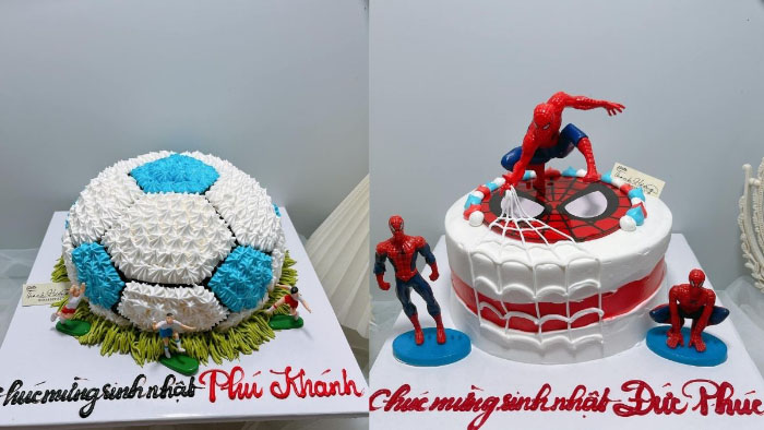 Ảnh bánh sinh nhật theo phong cách retro