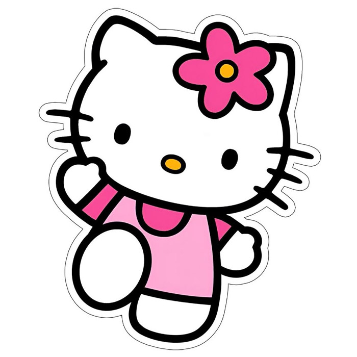 Hình Hello Kitty dễ thương màu hồng
