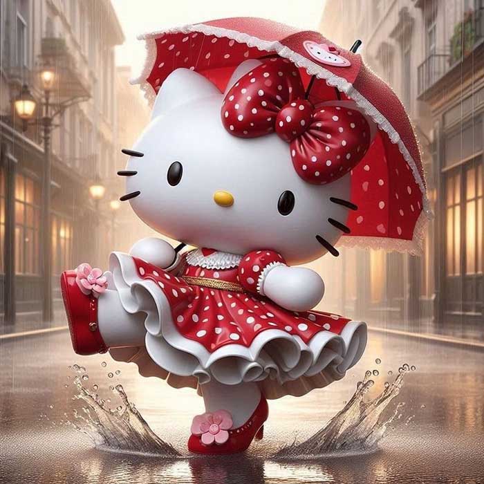 Hình Hello Kitty phong cách Nhật Bản