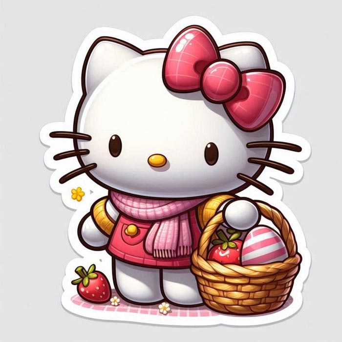 Hình Hello Kitty siêu dễ thương